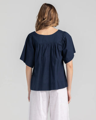 Boom Shankar Freya Top Navy, Back view | AAAG