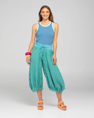 Guru Pants - Green Seersucker