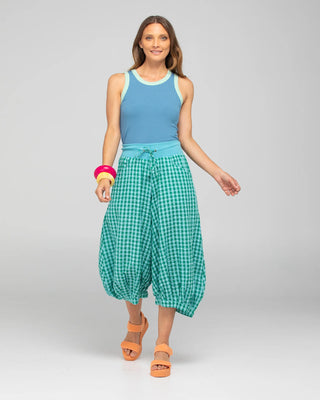 Guru Pants - Green Seersucker