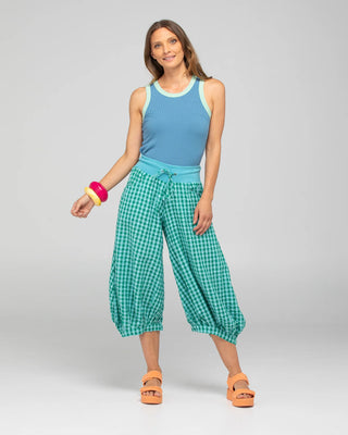 Guru Pants - Green Seersucker