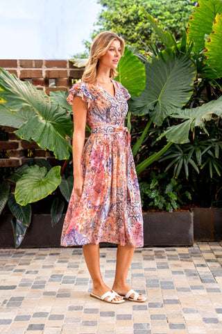 Aayan Midi Dress - Multi