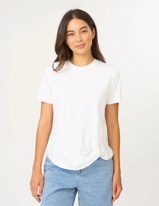 Stella + Gemma Kitty Tee White, Front view | AAAG