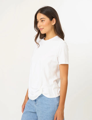 Stella + Gemma Kitty Tee White, Angle view | AAAG