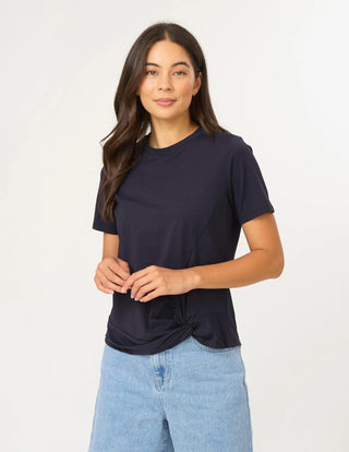 Stella + Gemma Kitty Tee Deep Marine, Back view | AAAG