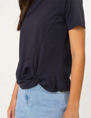 Stella + Gemma Kitty Tee Deep Marine, Detail view | AAAG