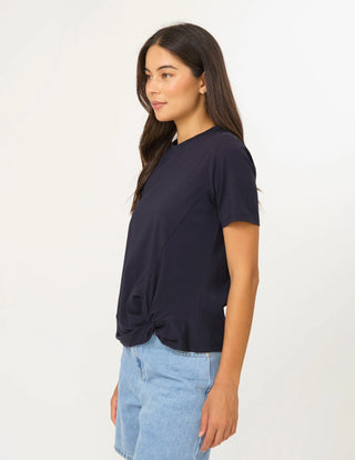 Stella + Gemma Kitty Tee Deep Marine, Styled view | AAAG