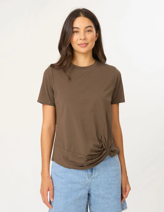 Stella + Gemma Kitty Tee Espresso, Back view | AAAG