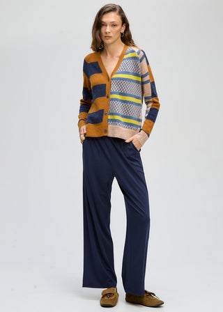 Groove Stripe Cardigan - Toffee