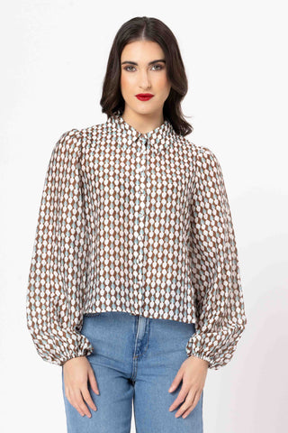 Valentina Blouse - Mint Chocolate