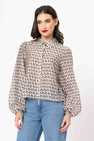 Valentina Blouse - Mint Chocolate