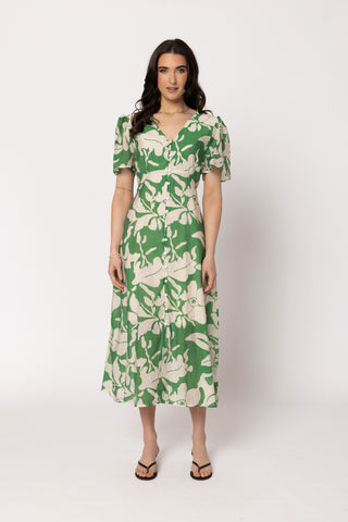 Seeking Lola Cheery Dress Fern Blossom, Front view | AAAG