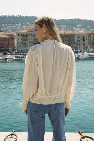 Embroidered Vintage Blouse - Natural