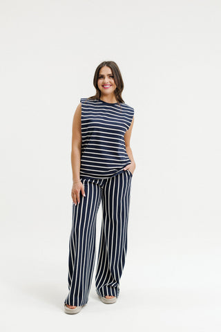 Homelee Milla Tee and Margot Pants Sunday Stripes, Styled | AAAG