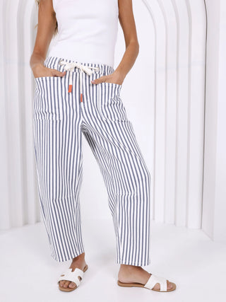 Carter Barrel Jeans - Navy Stripe