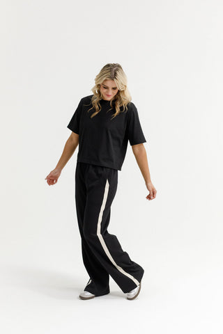 Palazzo Pants - Black/Sand