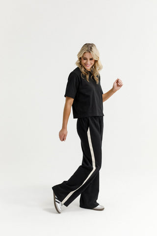 Palazzo Pants - Black/Sand
