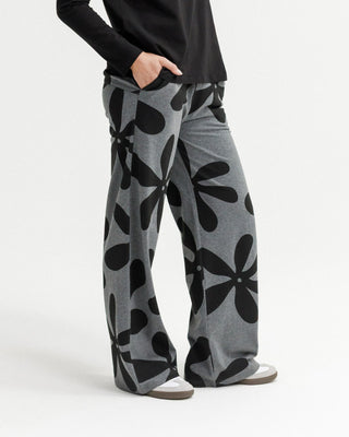 Palazzo Pants - Graphite Daisies