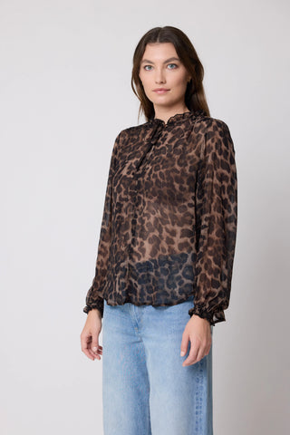 Dixie Blouse - Leopard Lurex