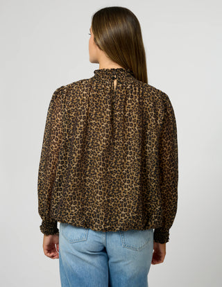 Stella + Gemma Sue Blouse Beige Leopard, Detail | AAAG