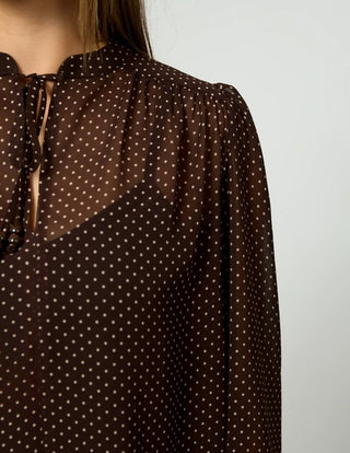 Esme Blouse - Chocolate Pin