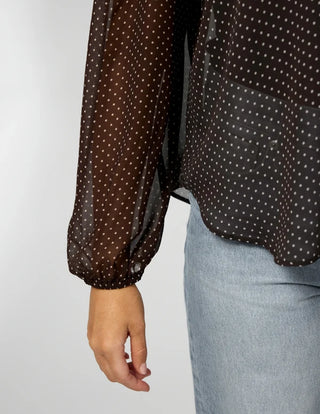 Esme Blouse - Chocolate Pin