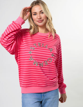 Essential Sweatshirt - Raspberry Leopard Rotation