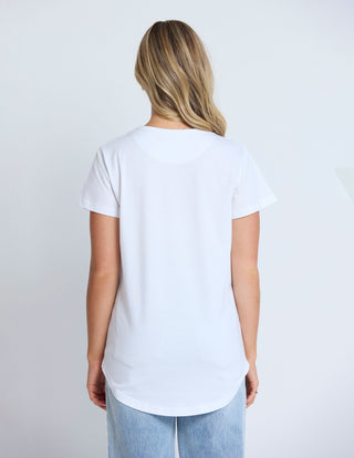 Classic Tee - White Summer Leopard Bow