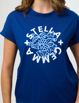 Stella and Gemma Soho Cuff Tee Ink Hibiscus Rotation, Detail cuff | AAAG