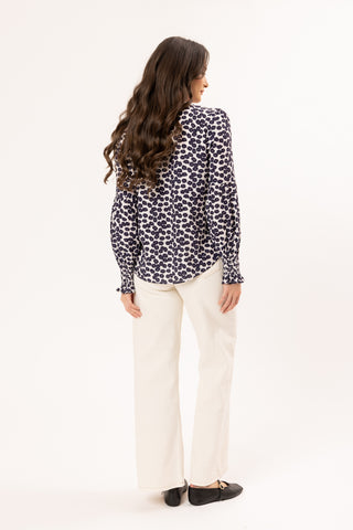 Wishful Top - Navy Poppy