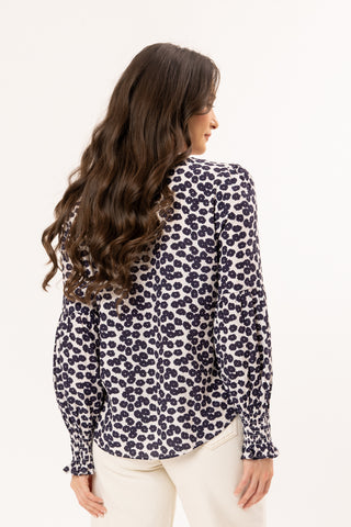 Wishful Top - Navy Poppy