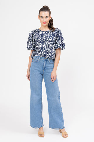 Relaxed Carefree Top - Ink Arch