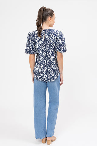 Relaxed Carefree Top - Ink Arch