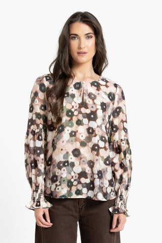 Vienna Blouse - Blush Poppy
