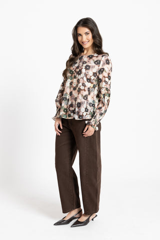 Vienna Blouse - Blush Poppy