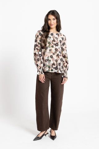 Vienna Blouse - Blush Poppy