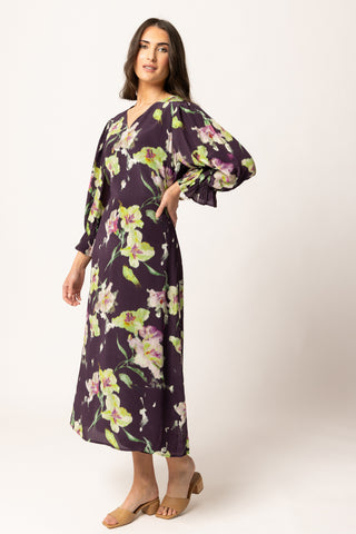 Santorini Dress - Merlot Bloom