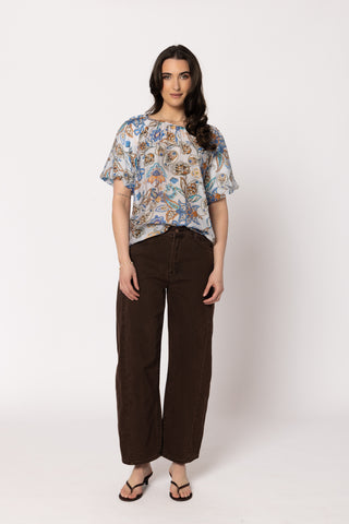 Seeking Lola Haven Top Summer Paisley, Side view | AAAG