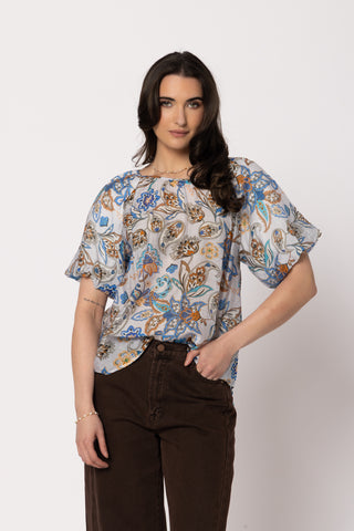 Seeking Lola Haven Top Summer Paisley, Front view | AAAG