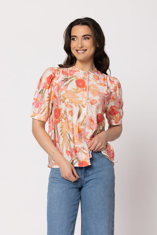 Seeking Lola Happy Days Top Summer Rose, Front view | AAAG