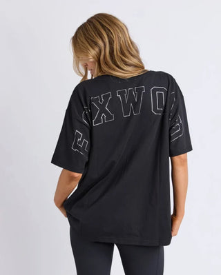 Metallic Outline Interval Tee - Black Silver