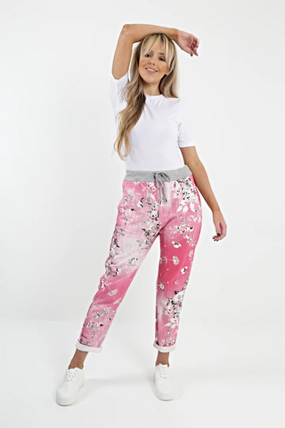 Denver Floral Pants - Pink