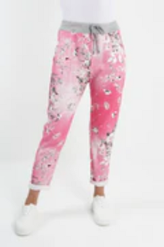 Denver Floral Pants - Pink