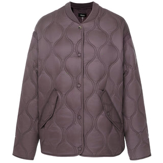 Talei Quilted Bomber Jacket - Cocoa Powder