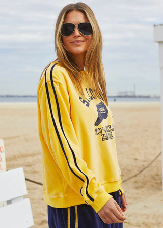 Urban Velour Sweatshirt - Lemon/Navy