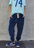 Velour Track Pants - Navy