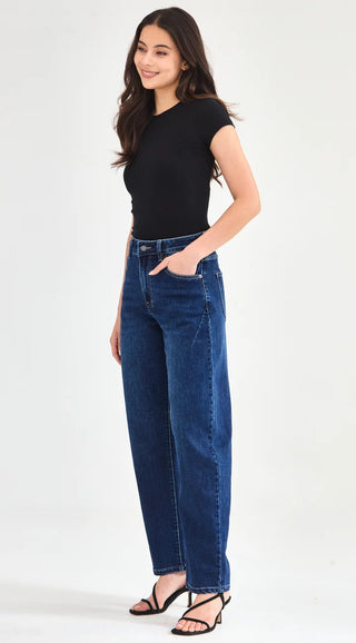 Junk Food Whiskey Barrel Short Stuff Jeans Dark Blue, Side view | AAAG