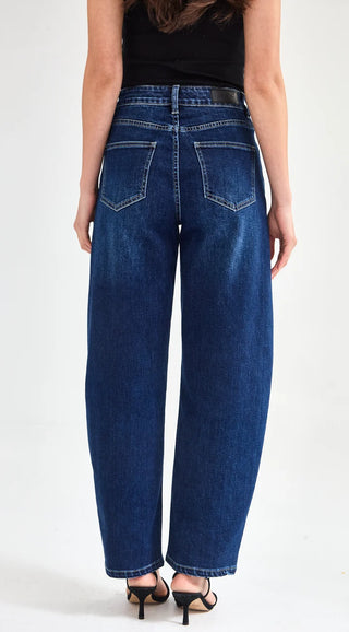 Junkfood Whiskey Barrel Short Stuff Jeans Dark Blue, Full length front | AAAG