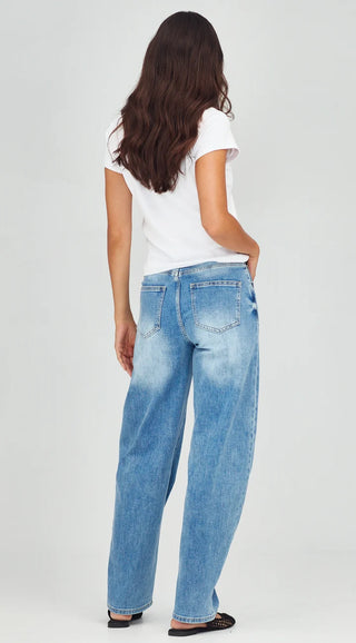 Whiskey Barrel Short Stuff Jeans - Blue