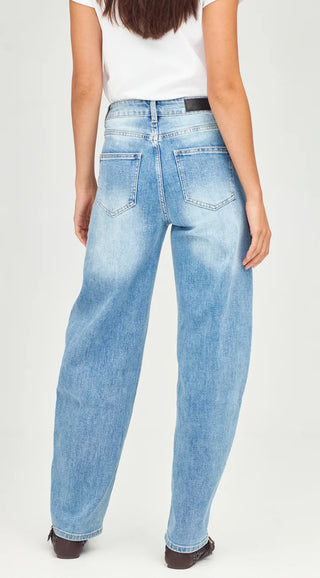 Junk Food Whiskey Barrel Short Stuff Jeans Blue, Styled view | AAAG