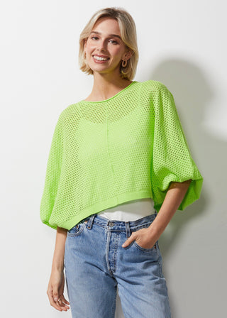 Holey Shrug - Lime